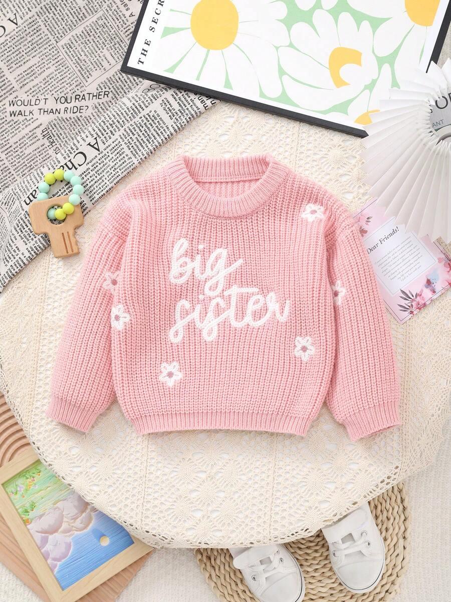 różowy sweter haft