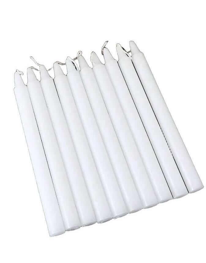 biała świeca 10-pack