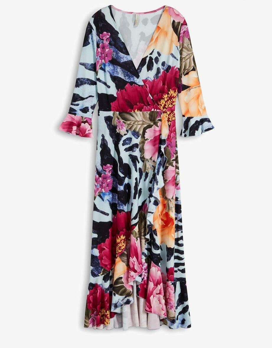 SUKIENKA MAXI W KWIATY