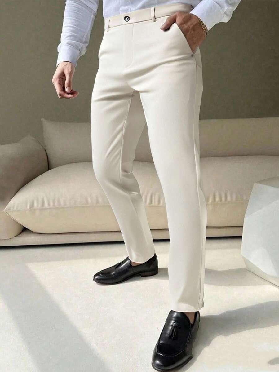 BEŻOWE ELEGANCKIE SPODNIE 