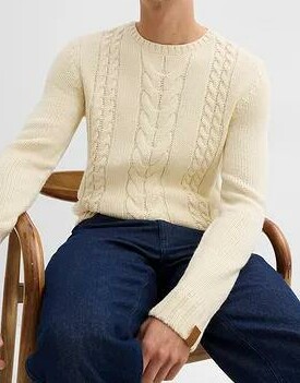 GRUBY SWETER MĘSKI