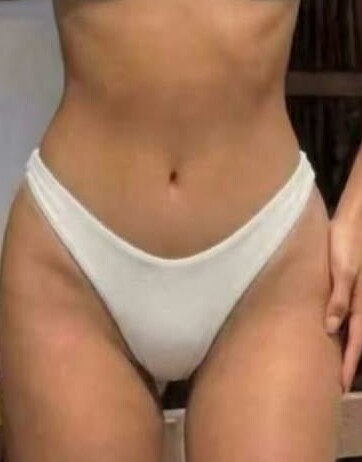 biały dół od bikini