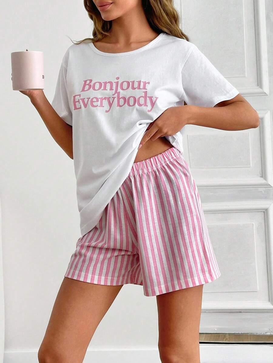 PIŻAMA T-SHIRT SPODENKI
