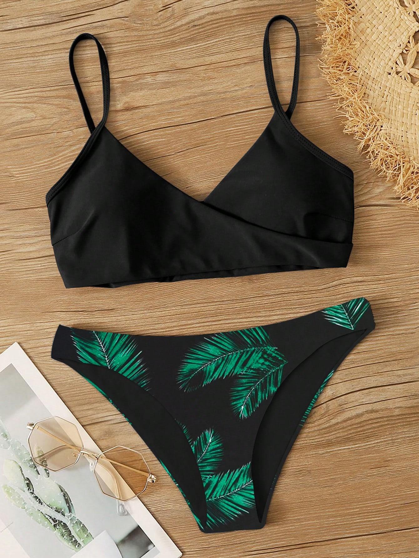DWUCZĘŚCIOWY STRÓJ KĄPIELOWY tropical print