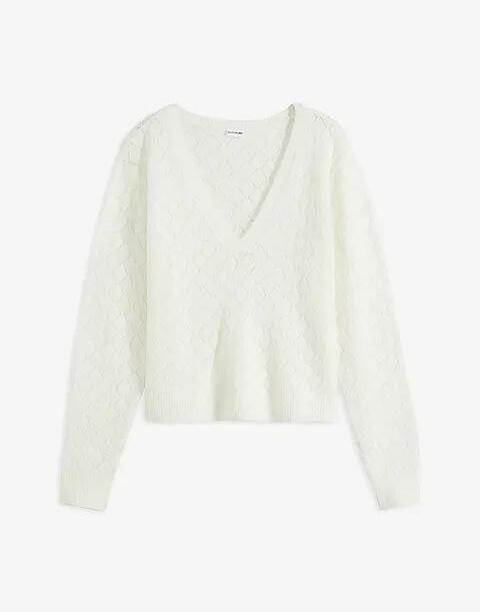 KRÓTKI SWETER AJOUR