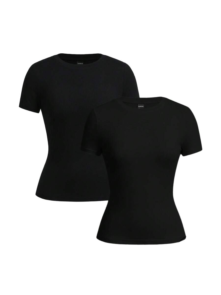 czarny t-shirt 2-pack