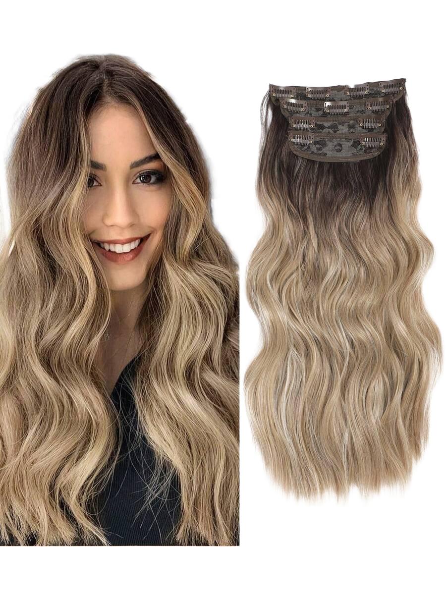 doczepiane kręcone blond włosy syntetyczne