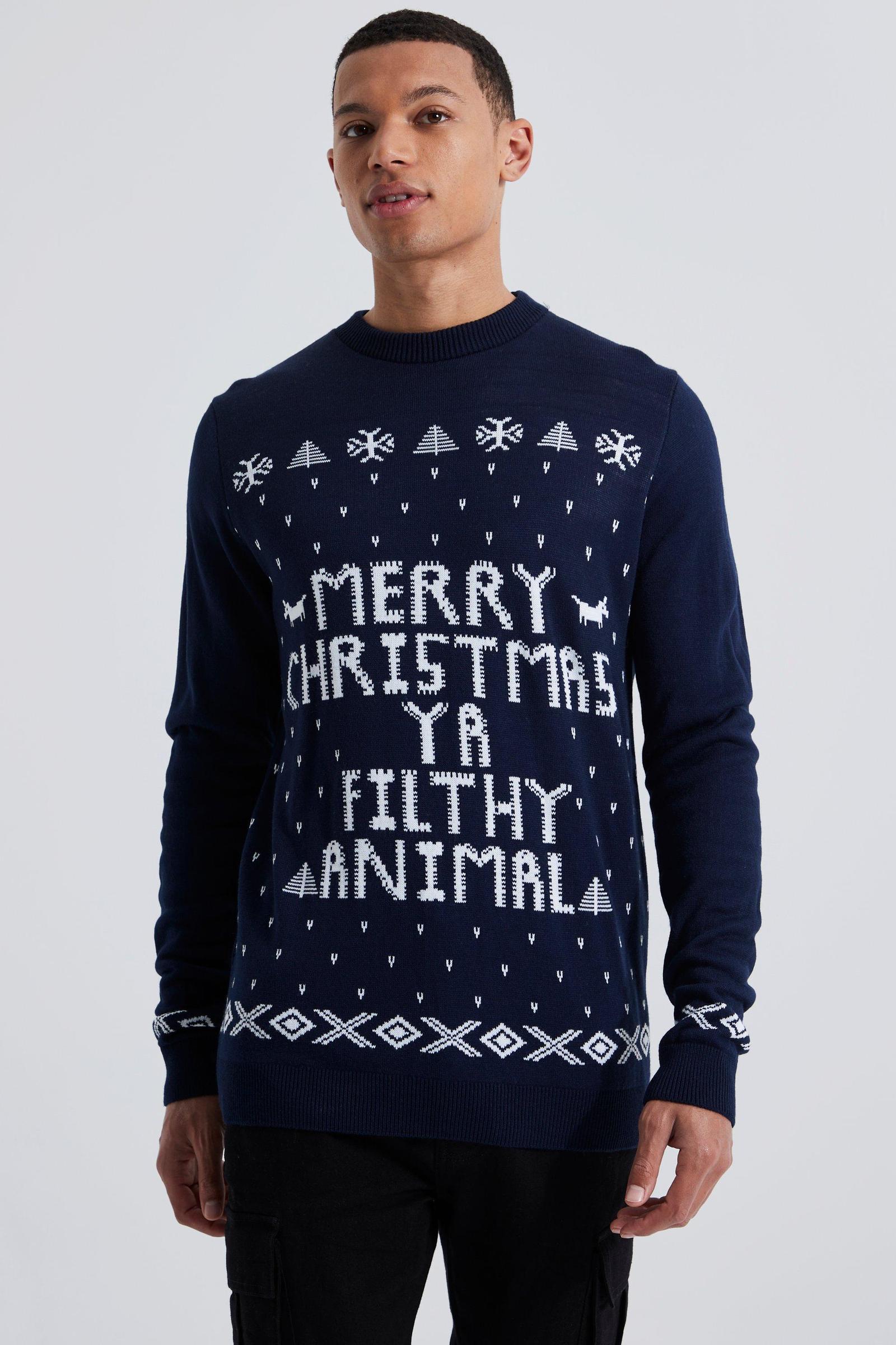 granatowy sweter wzór