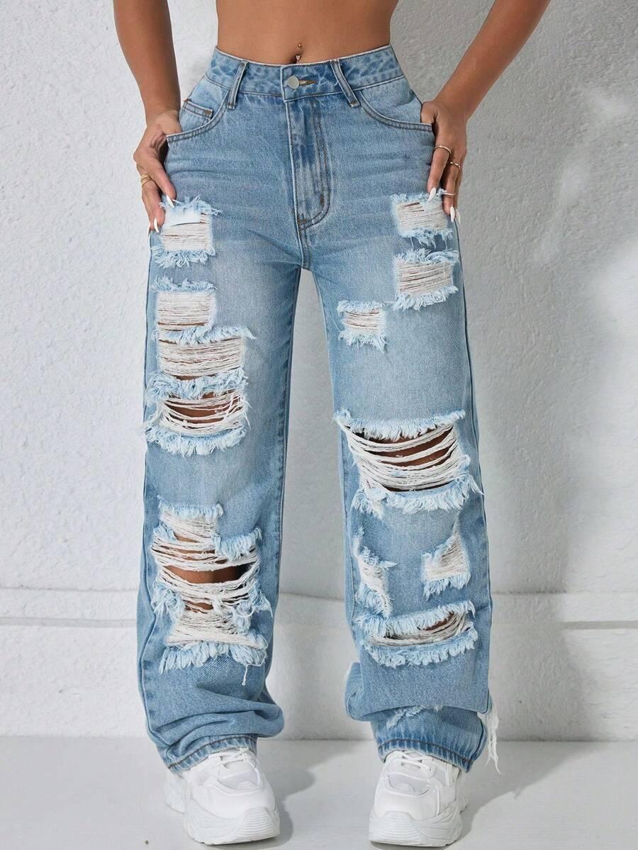 SPODNIE JEANS WYSOKI STAN