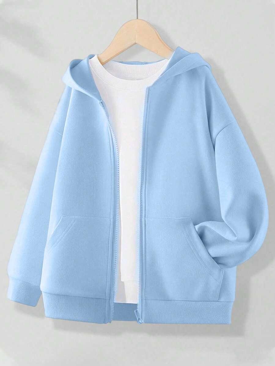 NIEBIESKA BLUZA Z KAPTUREM