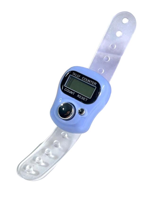 Niebieski LICZNIK RĘCZNY CLICKER NA PALEC