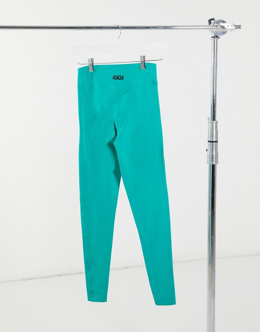 niebieskie klasyczne legginsy 