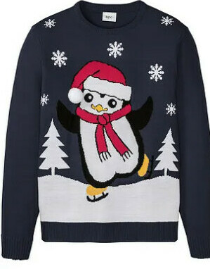 SWETER  Z MOTYWEM ZIMOWYM