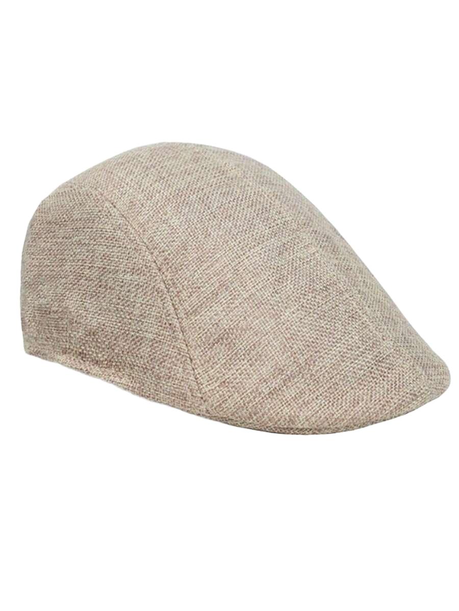 beżowy beret z daszkiem