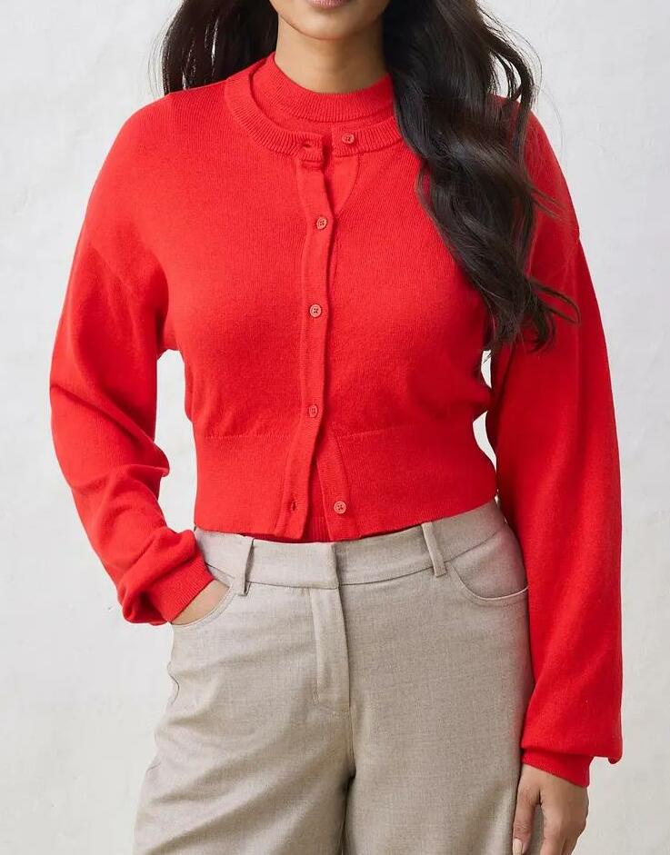 SWETER ROZPINANY Z DZIANINY