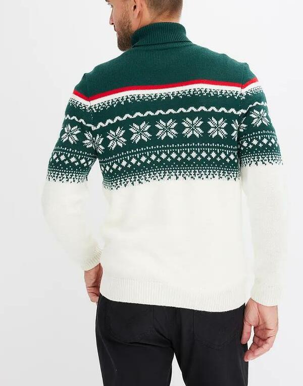 SWETER Z GOLFEM W NORWESKI WZÓR