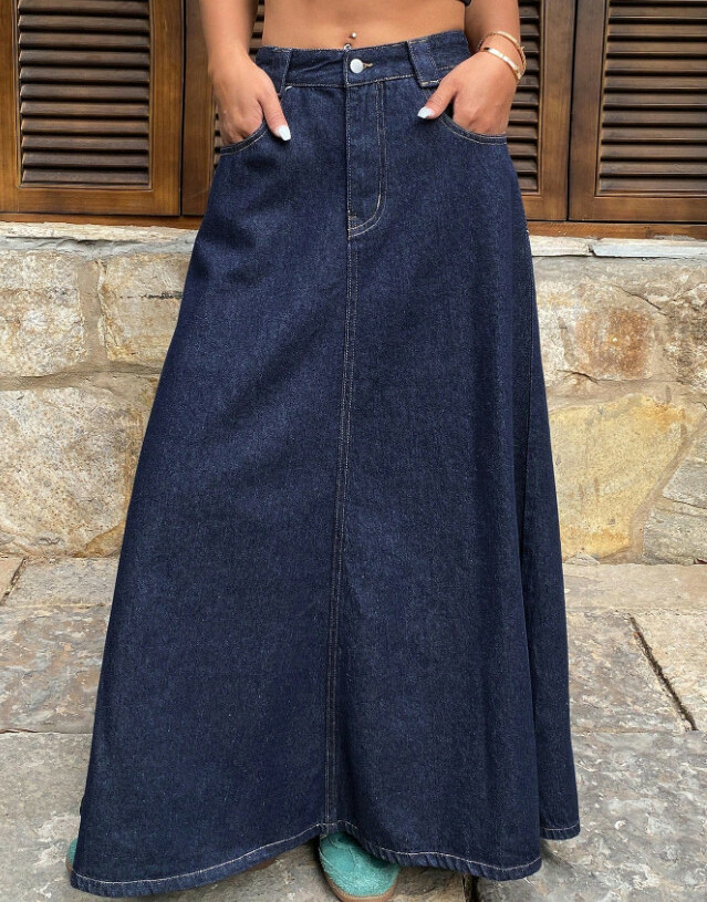 NIEBIESKA SPÓDNICA JEANS 