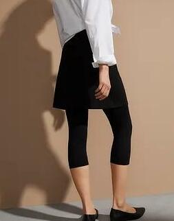 LEGGINSY DAMSKIE 3/4 BAWEŁNA REGULAR BEZ WZORU