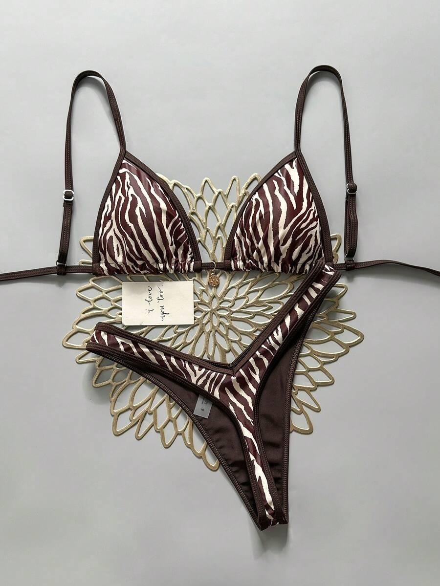 DWUCZĘŚCIOWY STRÓJ KĄPIELOWY ANIMAL PRINT