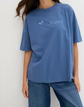 T-SHIRT DAMSKI BAWEŁNIANY OKRĄGŁY DEKOLT