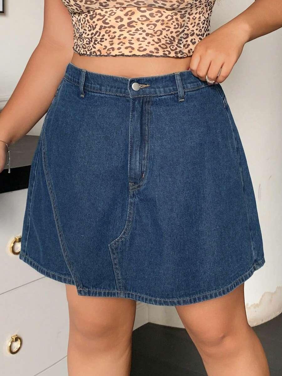 NIEBIESKIE SPÓDNICO-SPODENKI JEANS