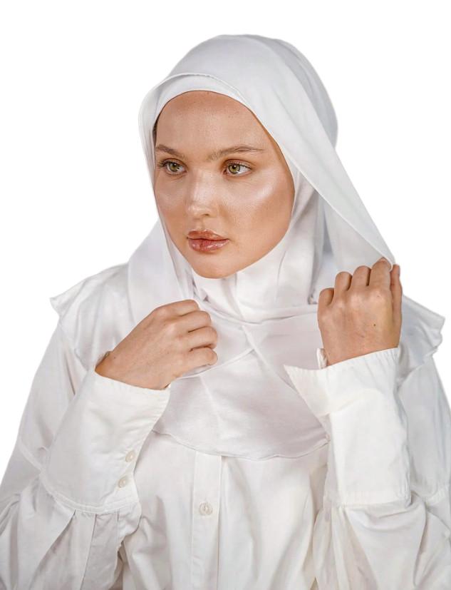 BIAŁY HIDŻAB CHUSTA