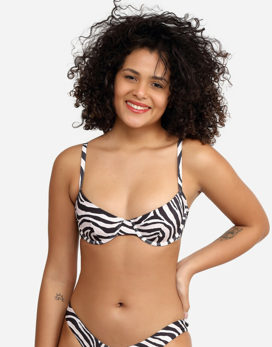 GÓRA OD BIKINI zebra print