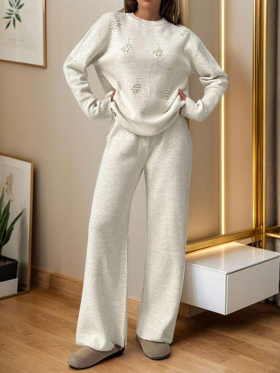 sweter spodnie komplet