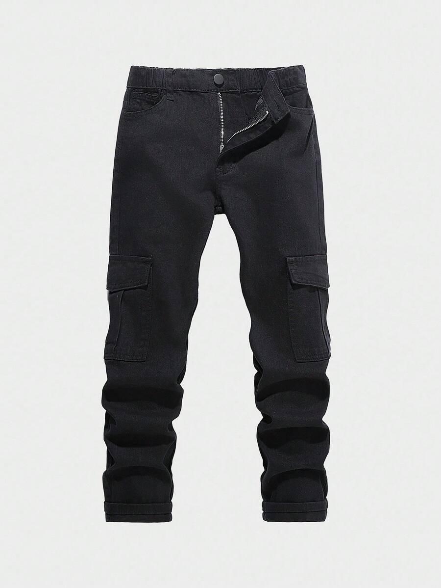CZARNE SPODNIE JEANS