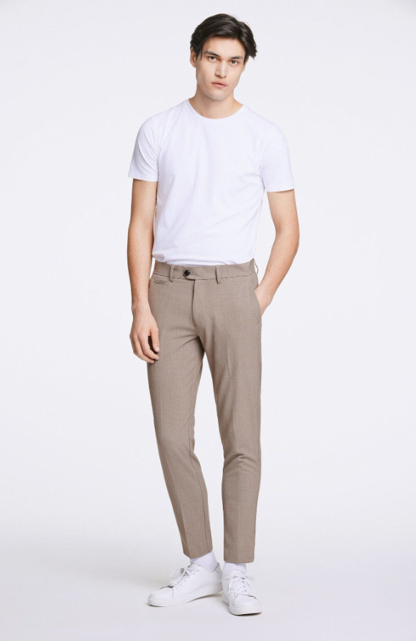 spodnie slim fit kieszenie zamek
