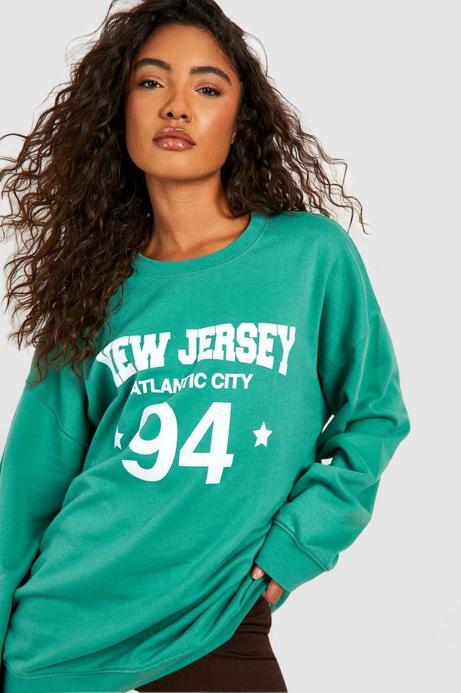 ZIELONA BLUZA NAPISY NEW JERSEY 94