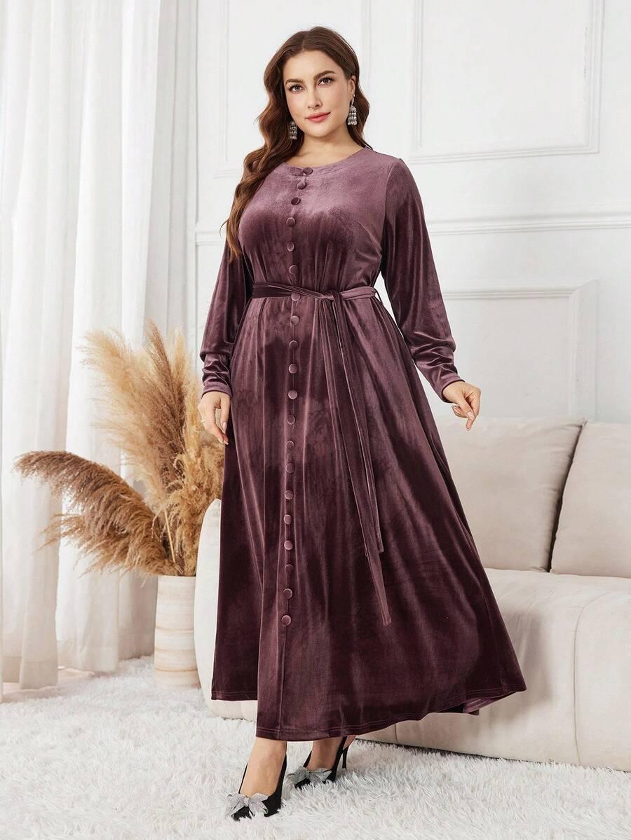 sukienka maxi welurowa