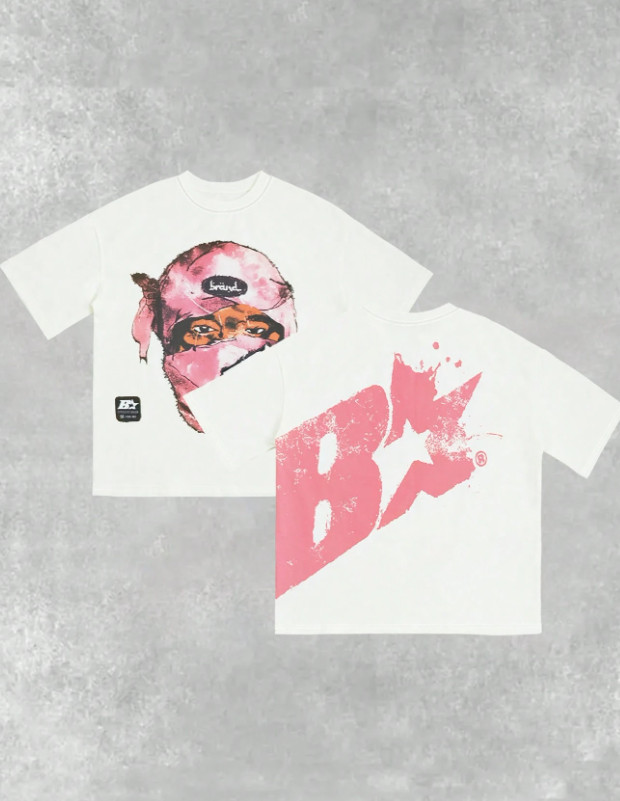 BIAŁY T-SHIRT NADRUK