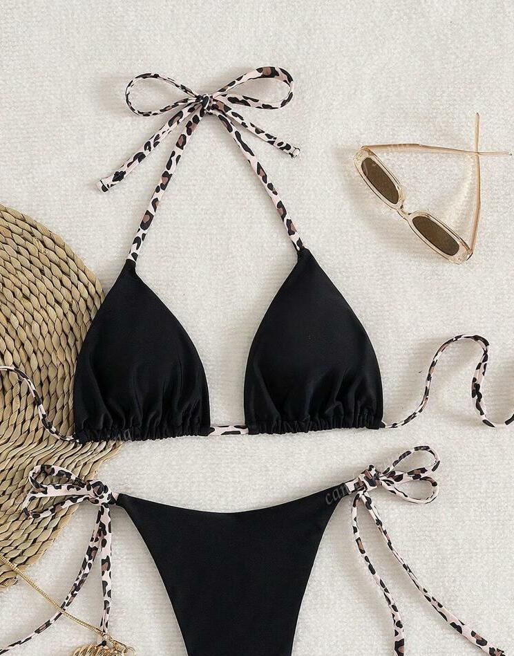 góra od bikini animal print 