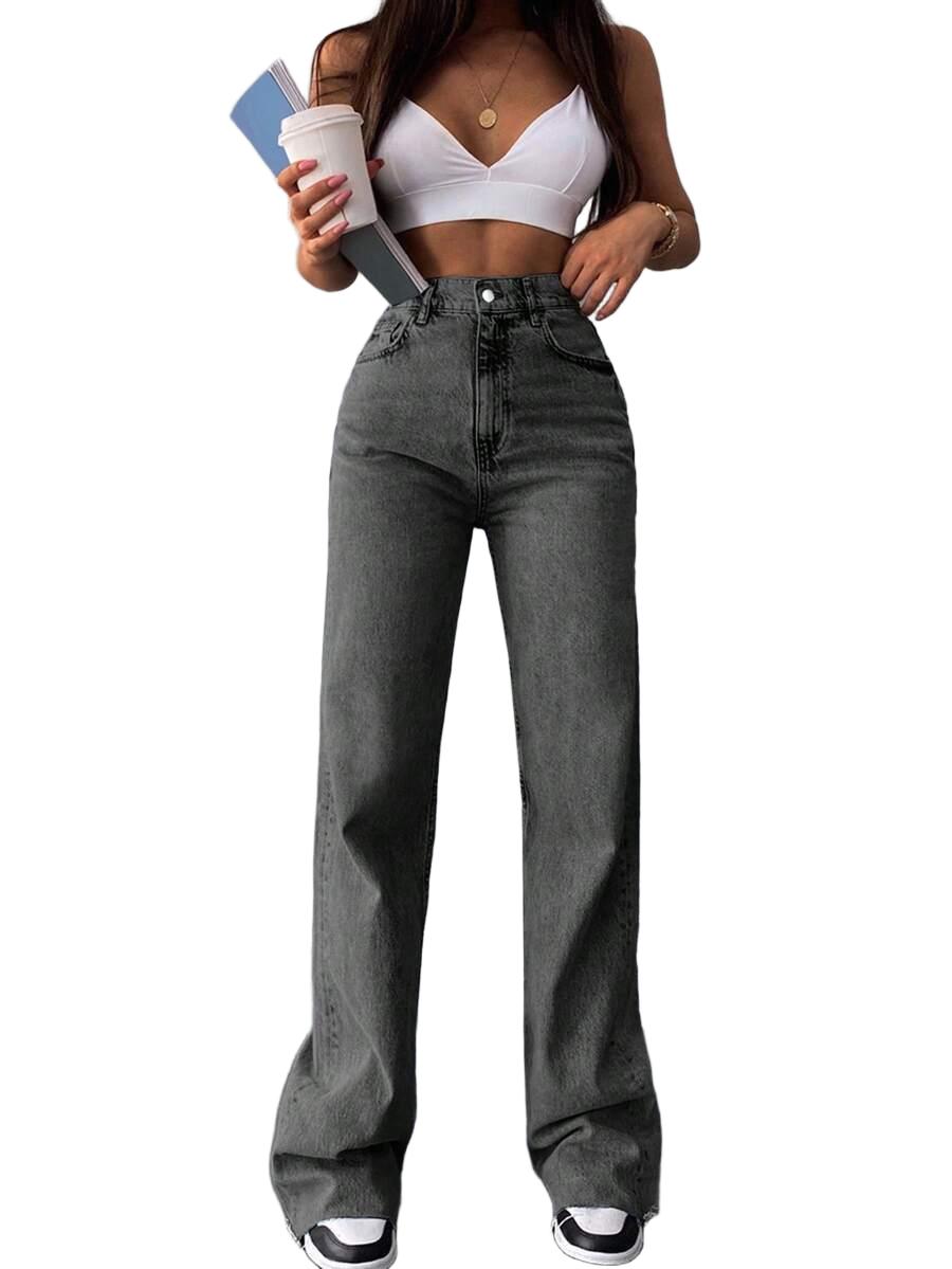 SPODNIE JEANS WYSOKI STAN