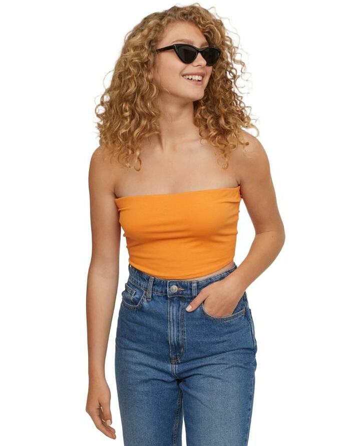 pomarańczowy crop top 