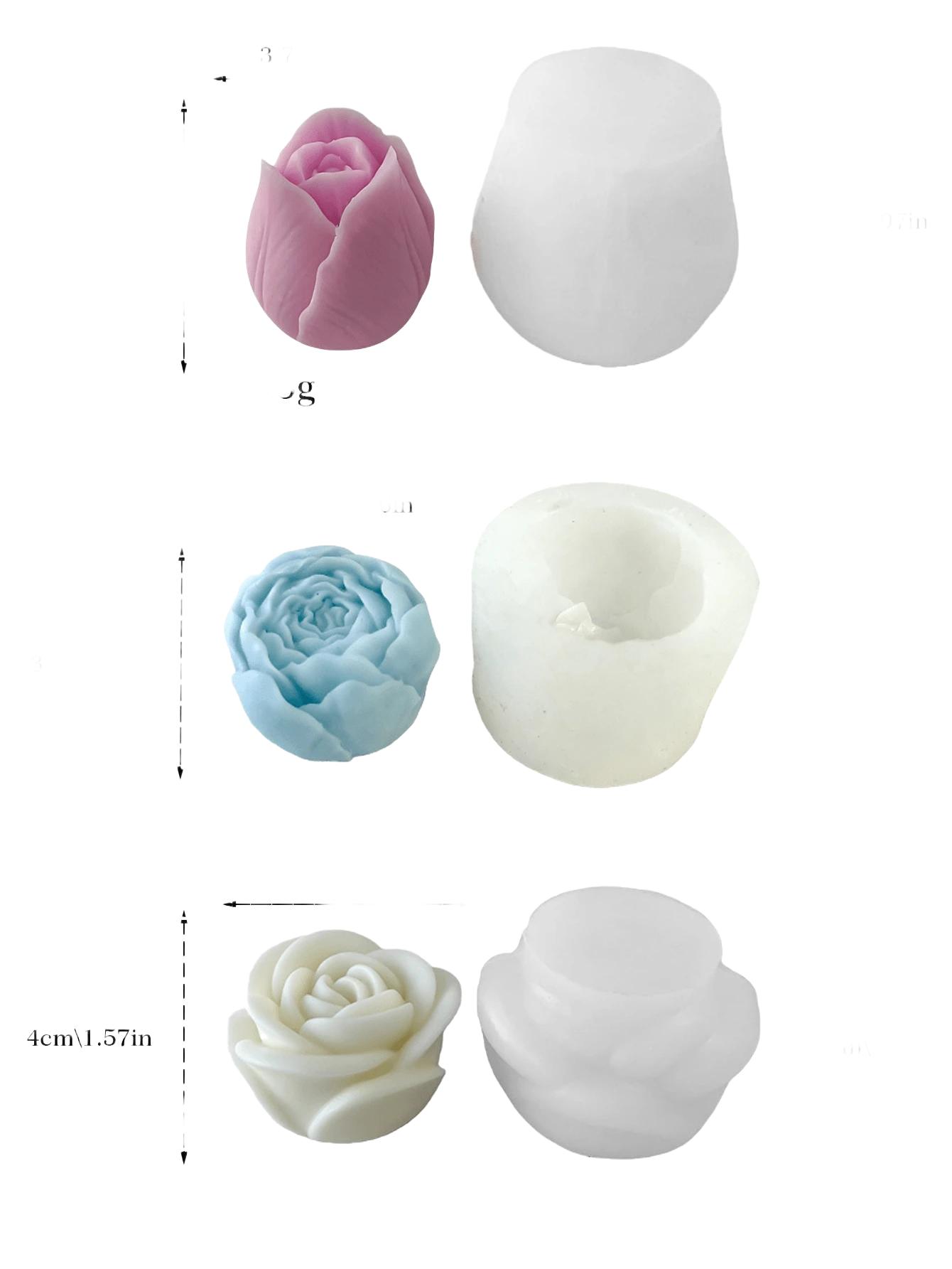 silikonowa forma na świecę kwiat 3-pack