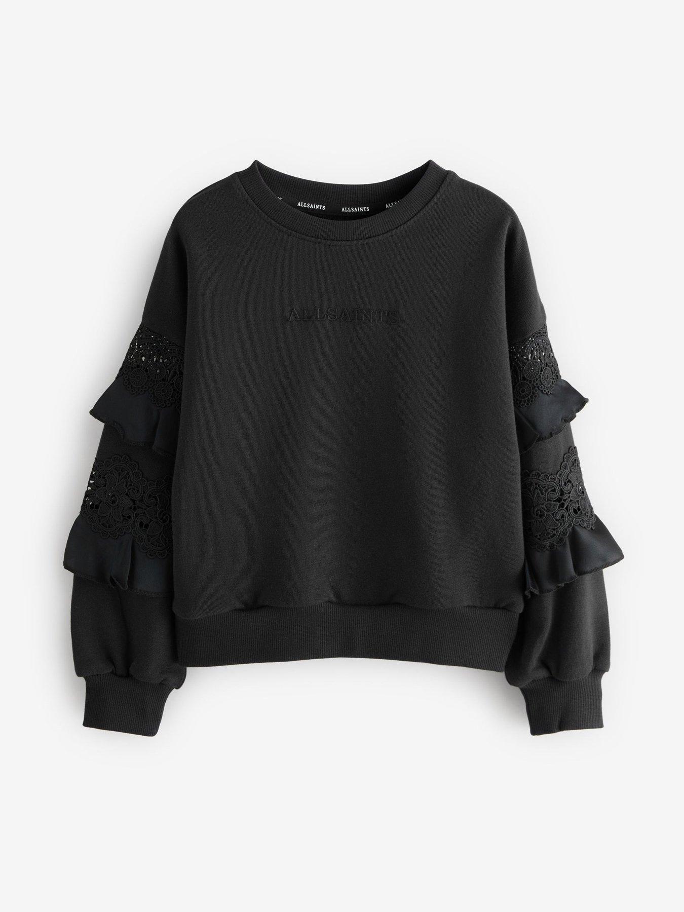 ALLSAINTS DZIEWCZĘCA BLUZA Z OZDOBNYMI RĘKAWAMI 10-11Y