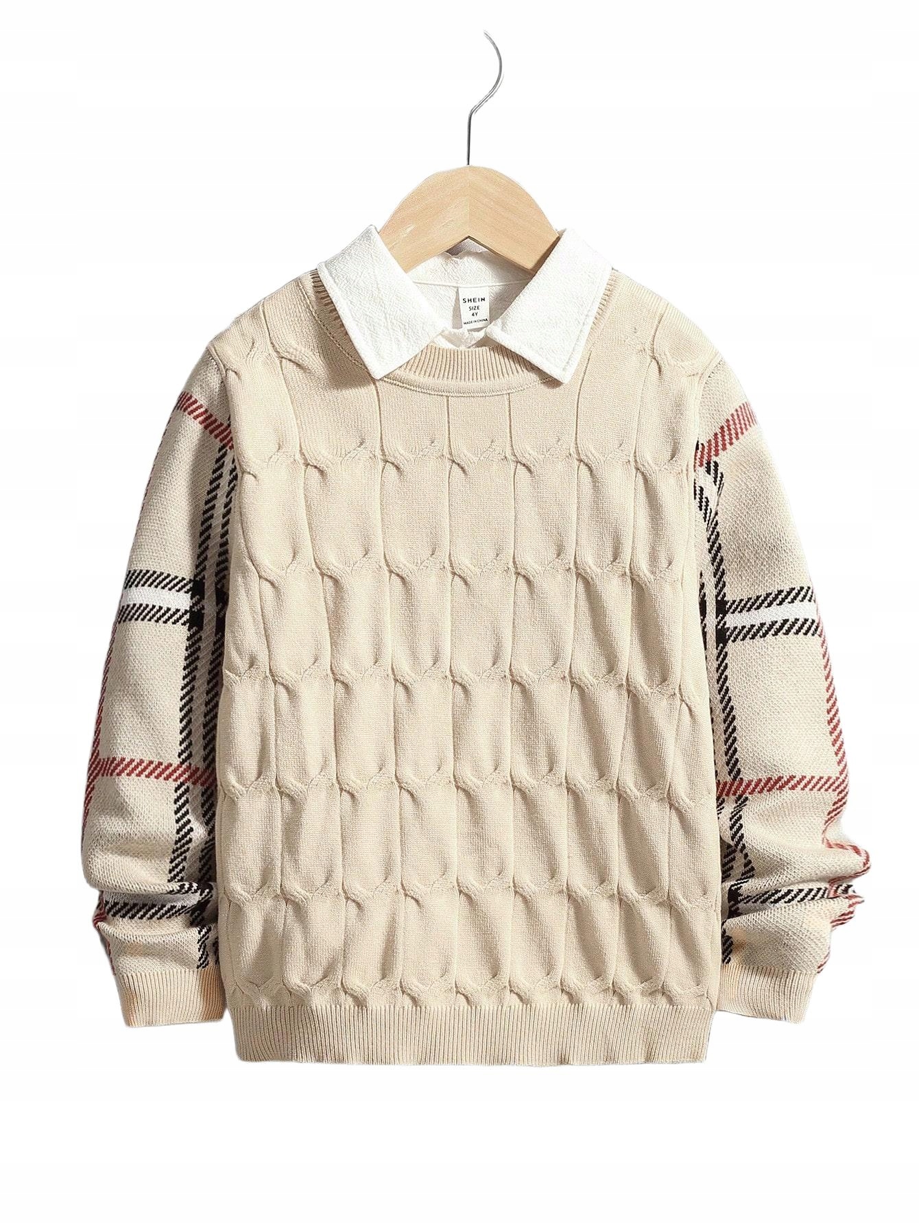 beżowy dzianinowy sweter