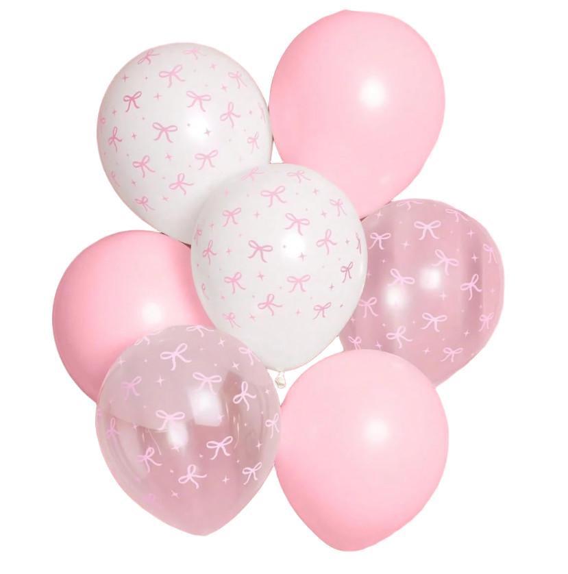 różowe balony 7szt