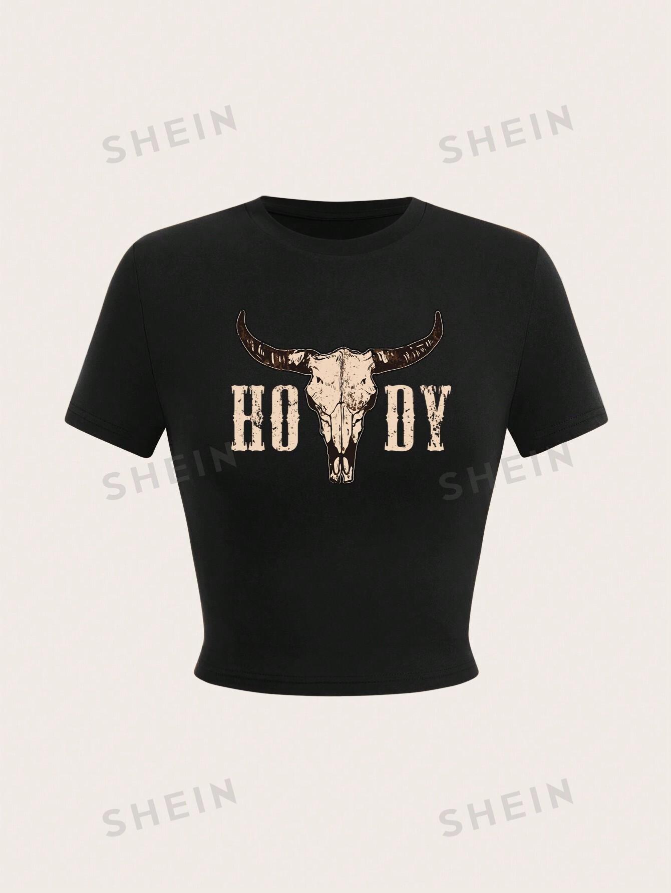 CZARNY TOP NADRUK