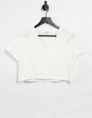 BIAŁA BLUZKA V-NECK