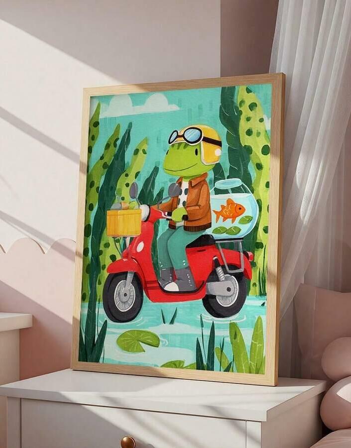 plakat bez ramy żaba 