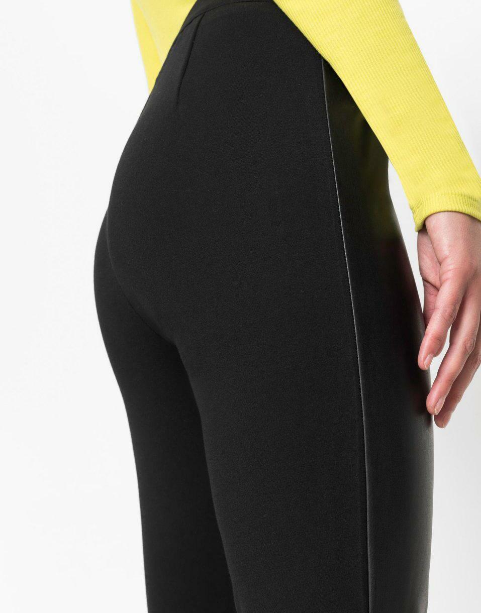 LEGGINSY Z WSTAWKĄ Z EKOSKÓRY