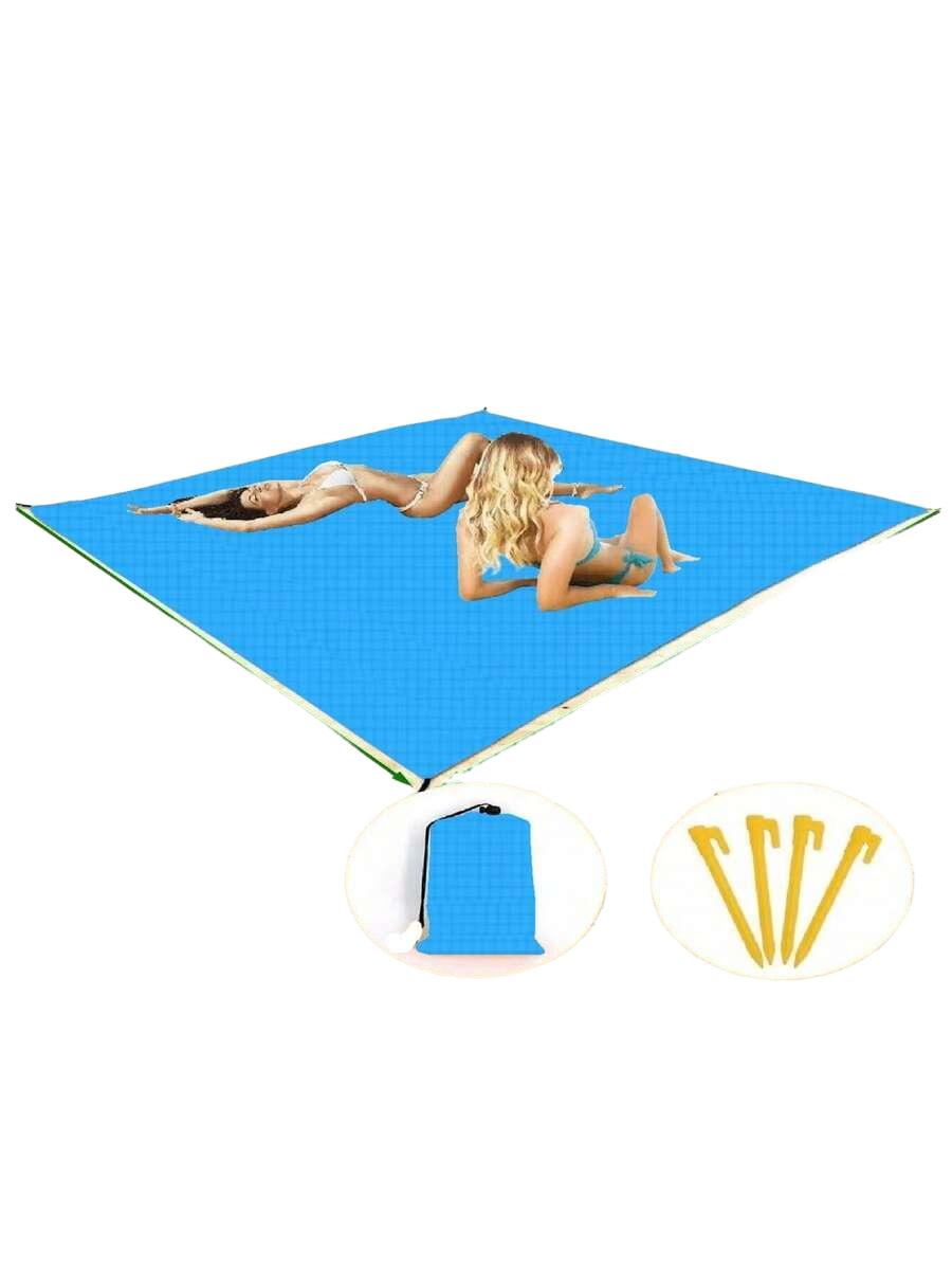niebieska mata plażowa