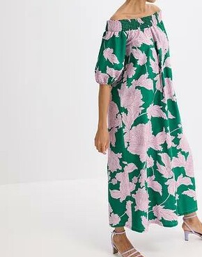 SUKIENKA MAXI OVERSIZE PLUS SIZE BAWEŁNIANA DEKOLT CARMEN 