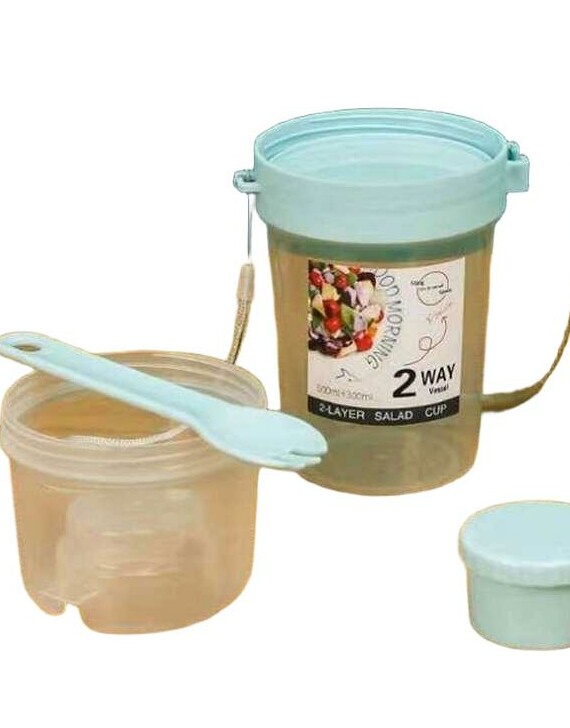 niebieski lunch box widelec