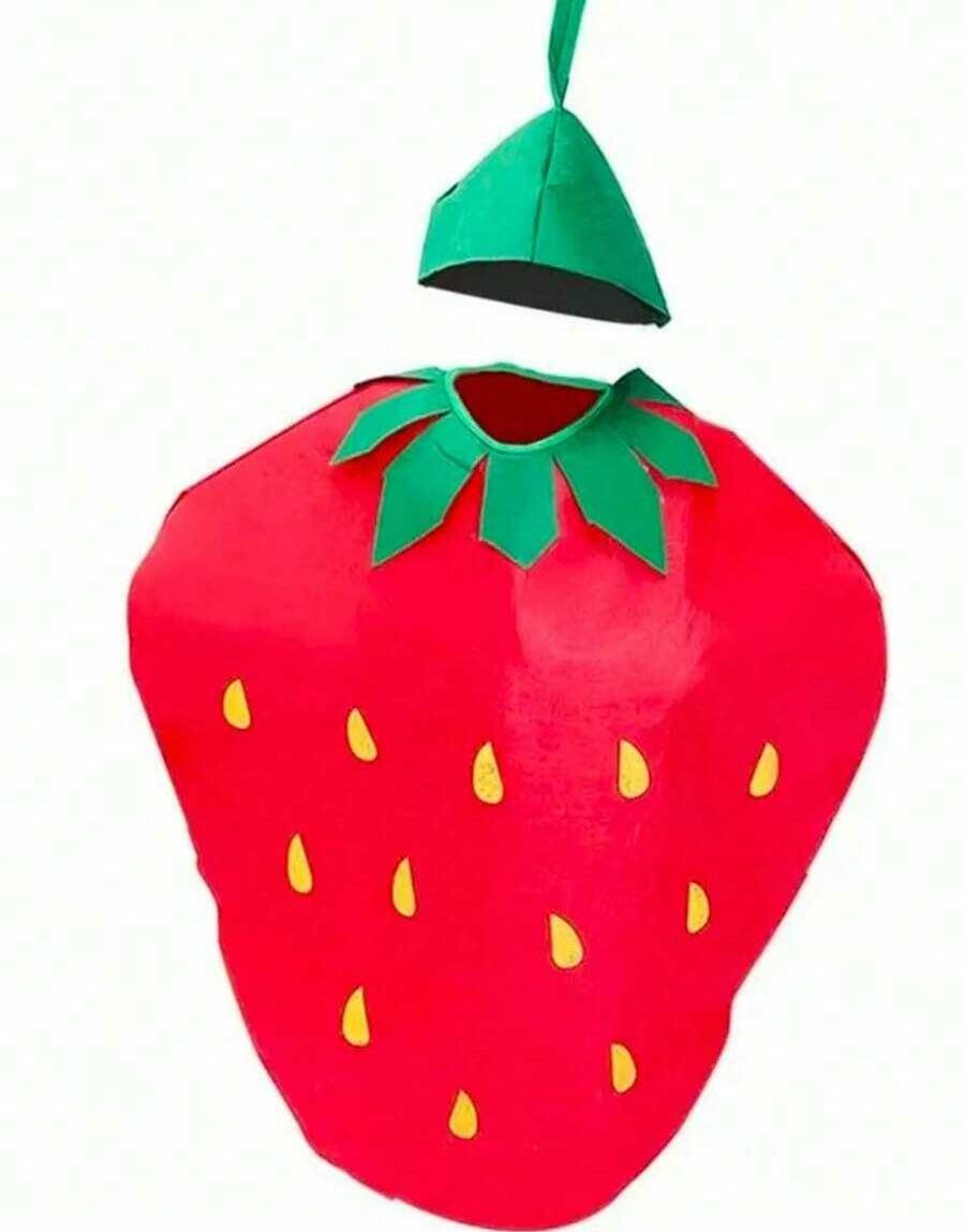 KOSTIUM TRUSKAWKA CZAPECZKA KOMPLET