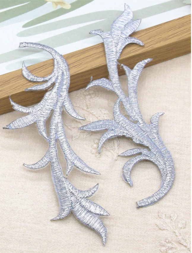 srebrna naszywka 2-pack