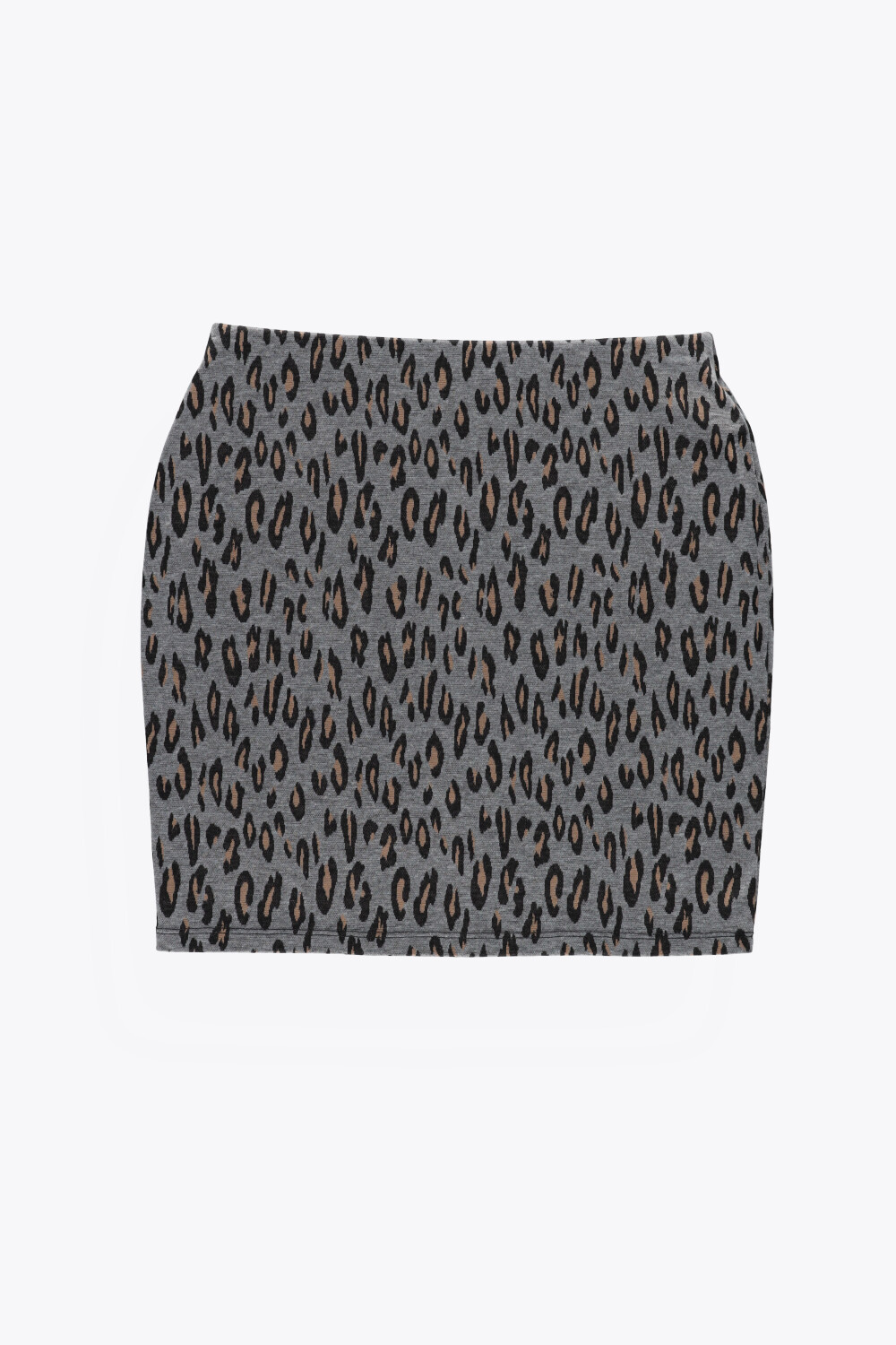 mini spódnica z gumką w pasie animal print